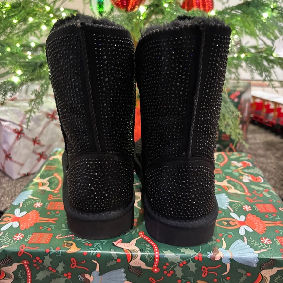 INC International Concepts Adrief Black Bling Booties - Picture 4 of 7